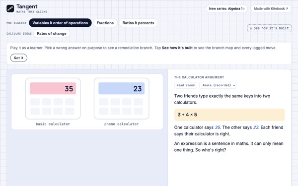 Preview of the first screen of Pre-algebra samples